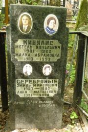 Серебряная Анна Матвеевна, Москва, Востряковское кладбище